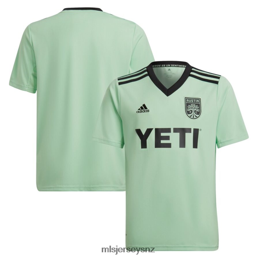 MLS Jerseys JerseyKids Austin FC Adidas Mint 2022 The Sentimiento Kit Replica Blank Jersey VRX6RJ490