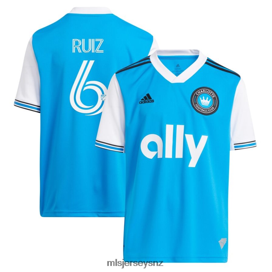 MLS Jerseys JerseyKids Charlotte FC Sergio Ruiz Adidas Blue 2022 Primary Replica Player Jersey VRX6RJ1026