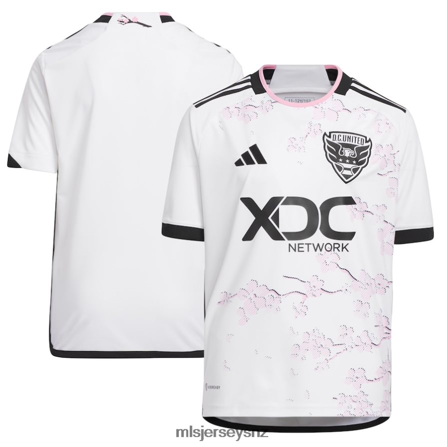 MLS Jerseys JerseyKids D.C. United Adidas White 2023 The Cherry Blossom Kit Replica Jersey VRX6RJ62