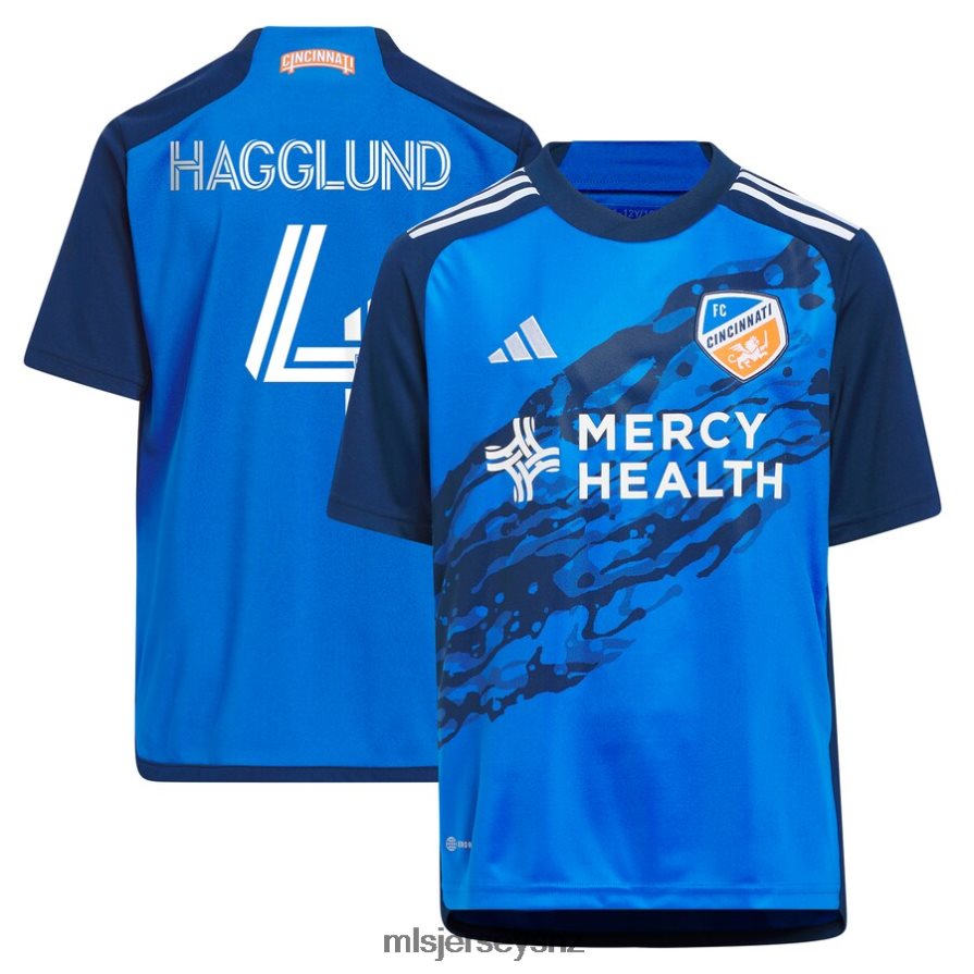 MLS Jerseys JerseyKids FC Cincinnati Nick Hagglund Adidas Blue 2023 River Kit Replica Jersey VRX6RJ408