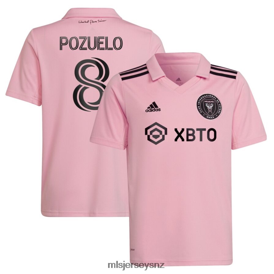 MLS Jerseys JerseyKids Inter Miami CF Alejandro Pozuelo Adidas Pink 2022 The Heart Beat Kit Replica Player Jersey VRX6RJ1404