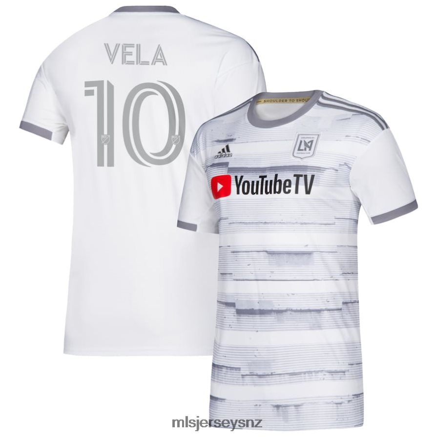 MLS Jerseys JerseyKids LAFC Carlos Vela Adidas White 2020 Secondary Replica Jersey VRX6RJ1048