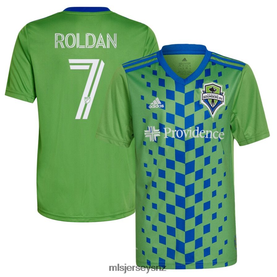 MLS Jerseys JerseyKids Seattle Sounders FC Cristian Roldan Adidas Green 2023 Legacy Green Replica Player Jersey VRX6RJ207