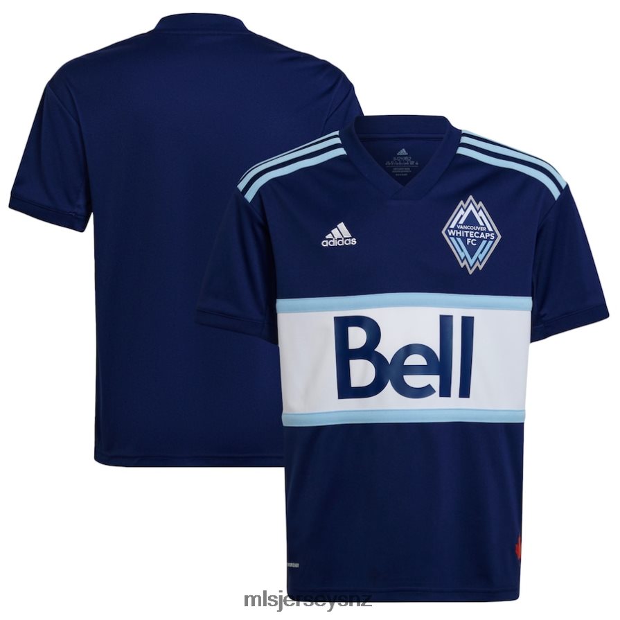 MLS Jerseys JerseyKids Vancouver Whitecaps FC Adidas Blue 2022 The Hoop & This City Replica Blank Jersey VRX6RJ1525