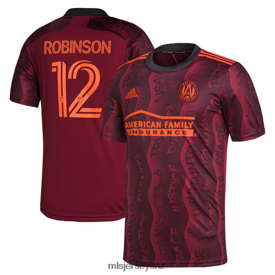 MLS Jerseys JerseyMen Atlanta United FC Miles Robinson Adidas Maroon 2021 Unity Replica Player Jersey VRX6RJ1448