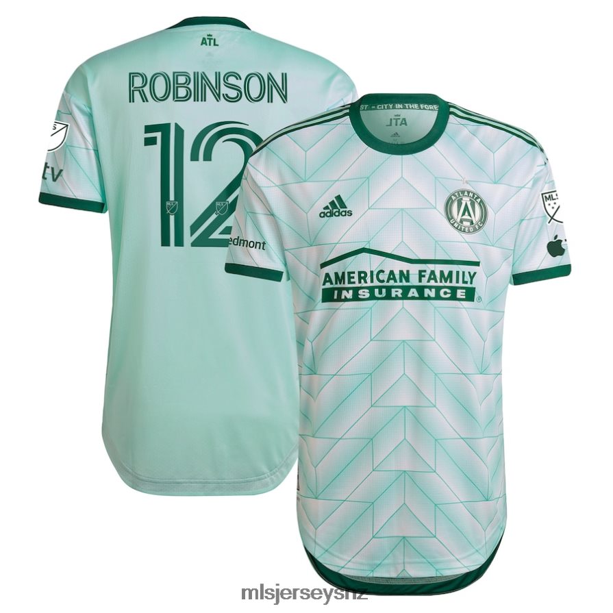 MLS Jerseys JerseyMen Atlanta United FC Miles Robinson Adidas Mint 2023 The Forest Kit Authentic Player Jersey VRX6RJ1147