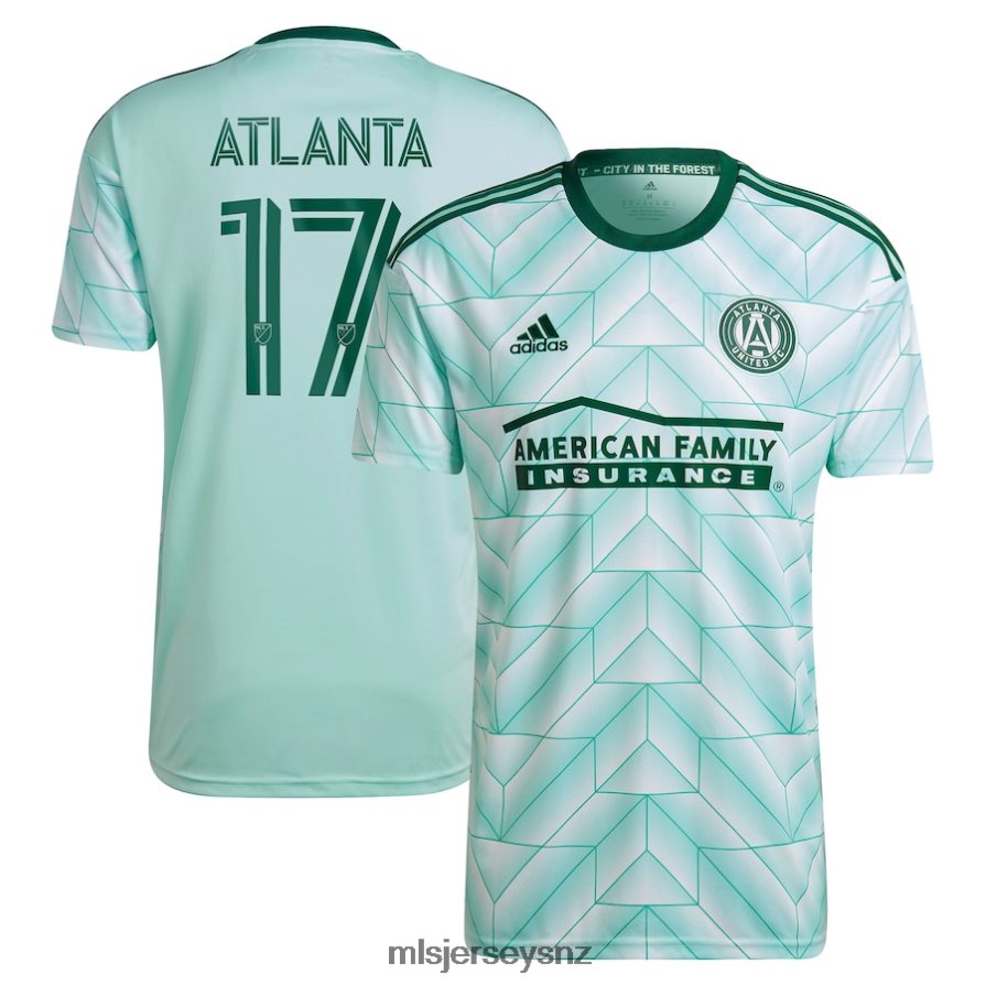 MLS Jerseys JerseyMen Atlanta United FC Adidas Mint 2023 The Forest Kit Replica Player Jersey VRX6RJ792
