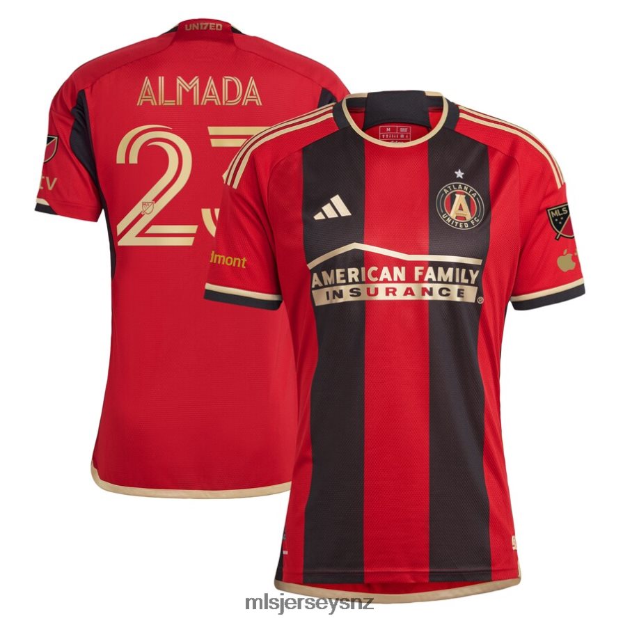 MLS Jerseys JerseyMen Atlanta United FC Thiago Almada Adidas Black 2023 The 17s' Kit Authentic Jersey VRX6RJ409