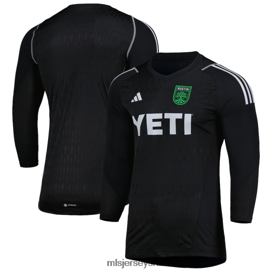 MLS Jerseys JerseyMen Austin FC Adidas Black 2023 Goalkeeper Long Sleeve Replica Jersey VRX6RJ235