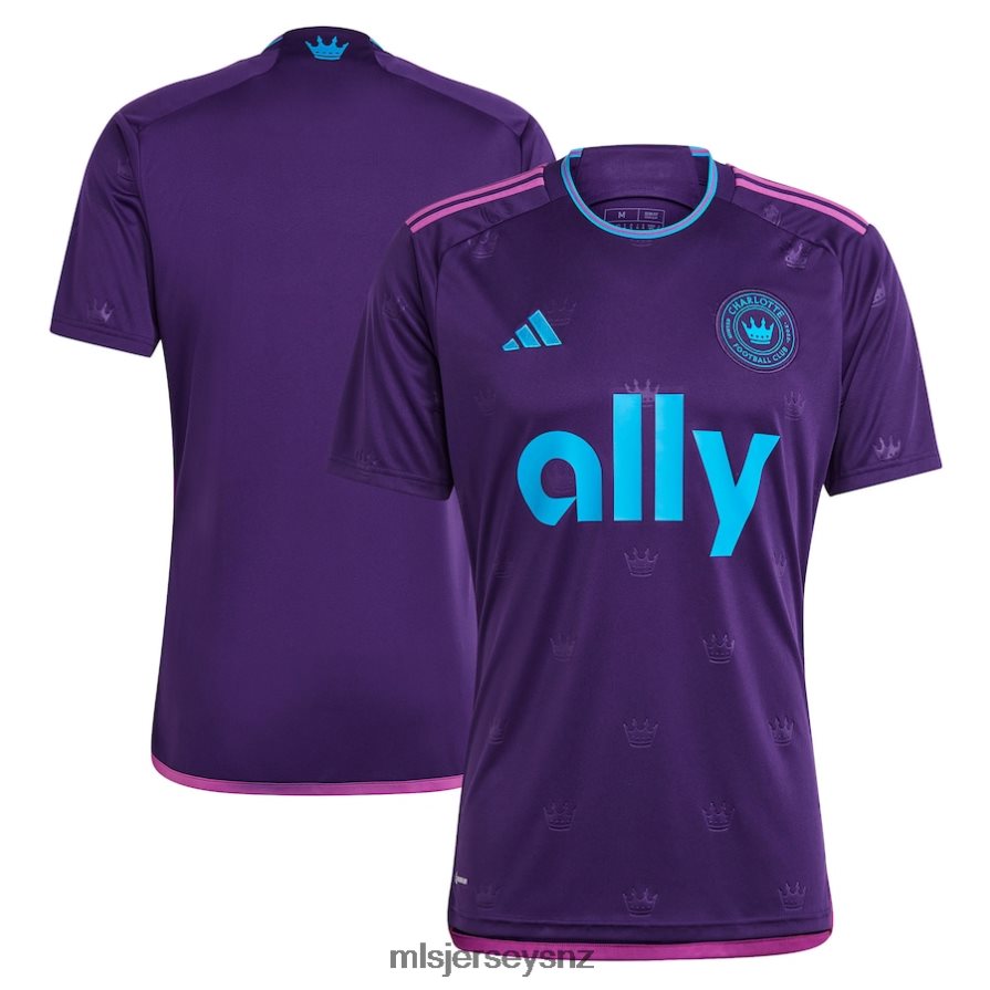 MLS Jerseys JerseyMen Charlotte FC Adidas Purple 2023 Crown Jewel Kit Replica Jersey VRX6RJ14