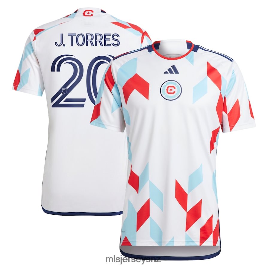 MLS Jerseys JerseyMen Chicago Fire Jairo Torres Adidas White 2023 A Kit For All Replica Player Jersey VRX6RJ1090
