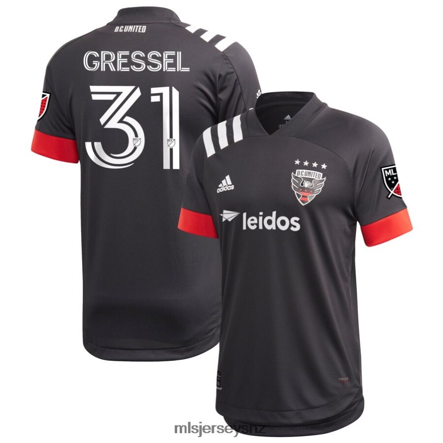 MLS Jerseys JerseyMen D.C. United Julian Gressel Adidas Black 2020 Primary Authentic Jersey VRX6RJ1342