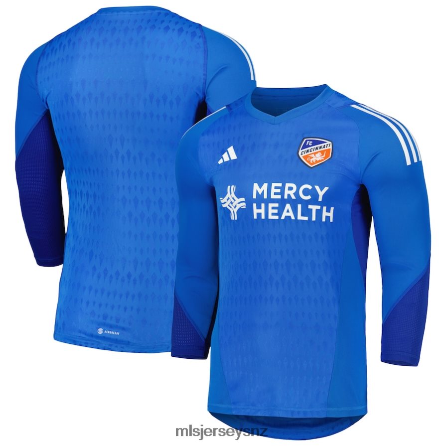 MLS Jerseys JerseyMen FC Cincinnati Adidas Blue 2023 Goalkeeper Long Sleeve Replica Jersey VRX6RJ475