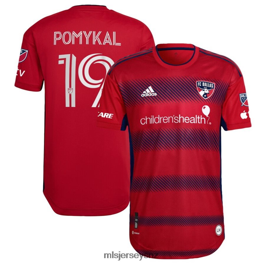 MLS Jerseys JerseyMen FC Dallas Paxton Pomykal Adidas Red 2023 Crescendo Kit Authentic Player Jersey VRX6RJ509