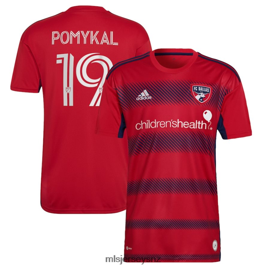 MLS Jerseys JerseyMen FC Dallas Paxton Pomykal Adidas Red 2023 Crescendo Kit Replica Player Jersey VRX6RJ803