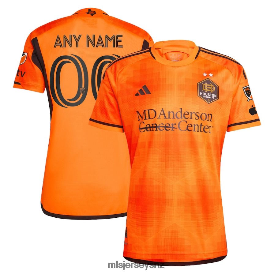 MLS Jerseys JerseyMen Houston Dynamo FC Adidas Orange 2023 El Sol Authentic Custom Jersey VRX6RJ478