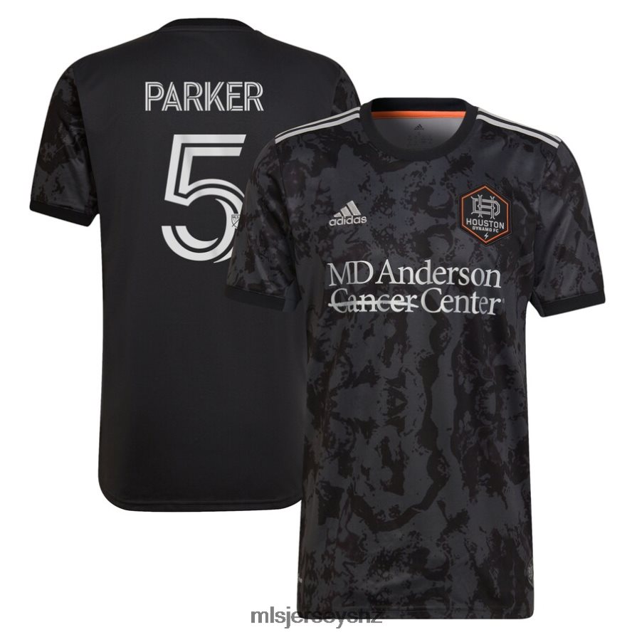 MLS Jerseys JerseyMen Houston Dynamo FC Tim Parker Adidas Black 2022 The Bayou City Replica Player Jersey VRX6RJ1027