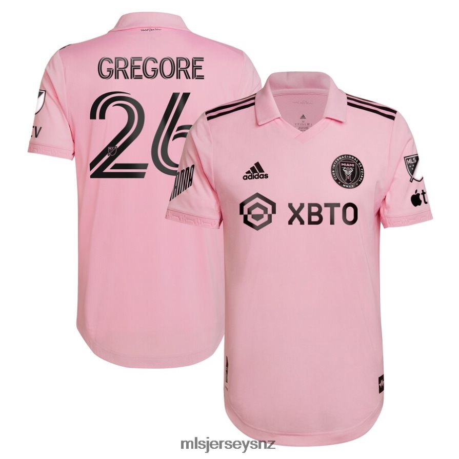 MLS Jerseys JerseyMen Inter Miami CF Gregore Adidas Pink 2022 The Heart Beat Kit Authentic Player Jersey VRX6RJ1365