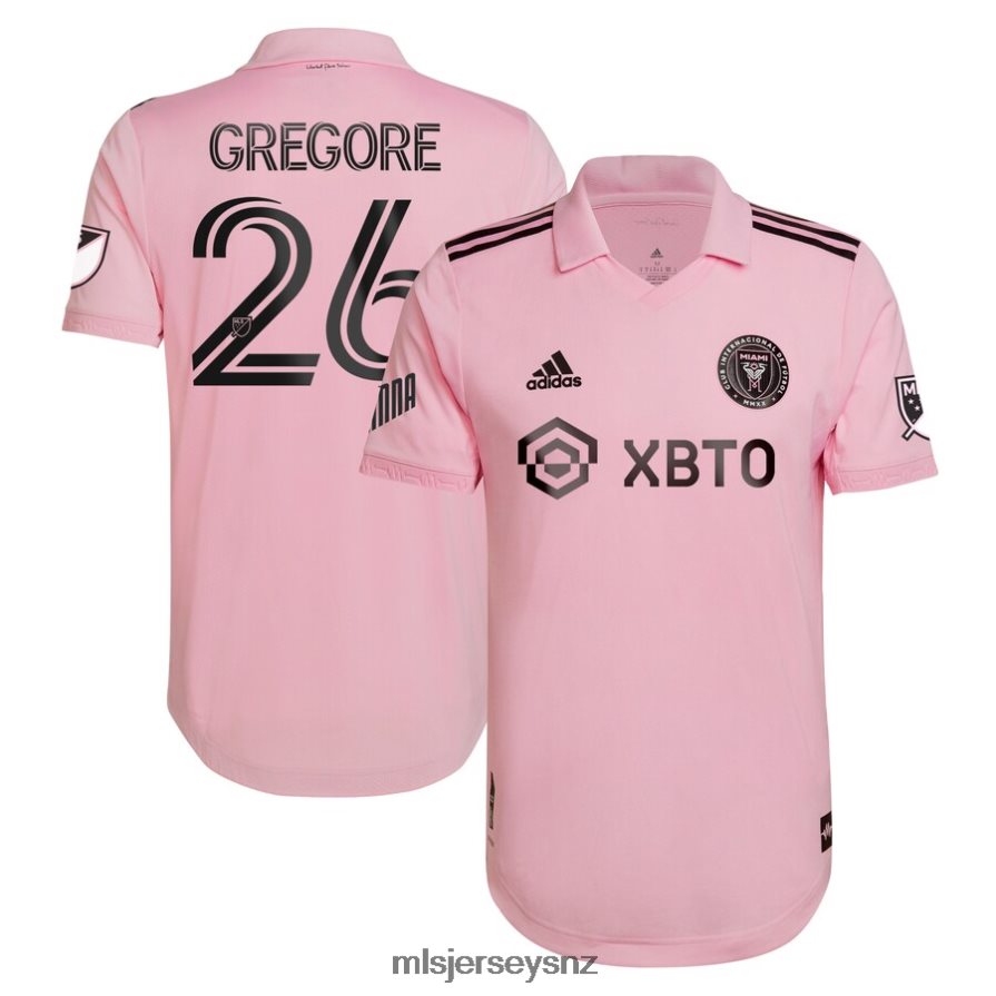 MLS Jerseys JerseyMen Inter Miami CF Gregore Adidas Pink 2022 The Heart Beat Kit Authentic Team Player Jersey VRX6RJ1115
