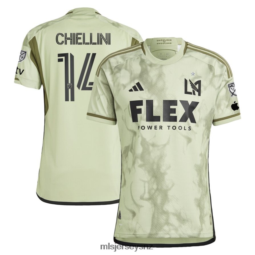 MLS Jerseys JerseyMen LAFC Giorgio Chiellini Adidas Green 2023 Smokescreen Authentic Player Jersey VRX6RJ629