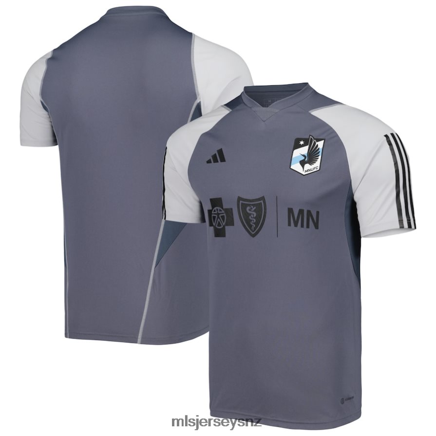 MLS Jerseys JerseyMen Minnesota United FC Adidas Gray 2023 On-Field Training Jersey VRX6RJ612