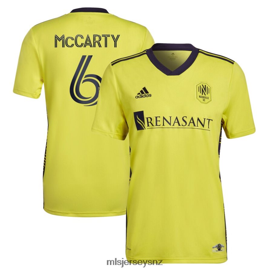 MLS Jerseys JerseyMen Nashville SC Dax McCarty Adidas Yellow 2022 The Homecoming Kit Replica Player Jersey VRX6RJ716