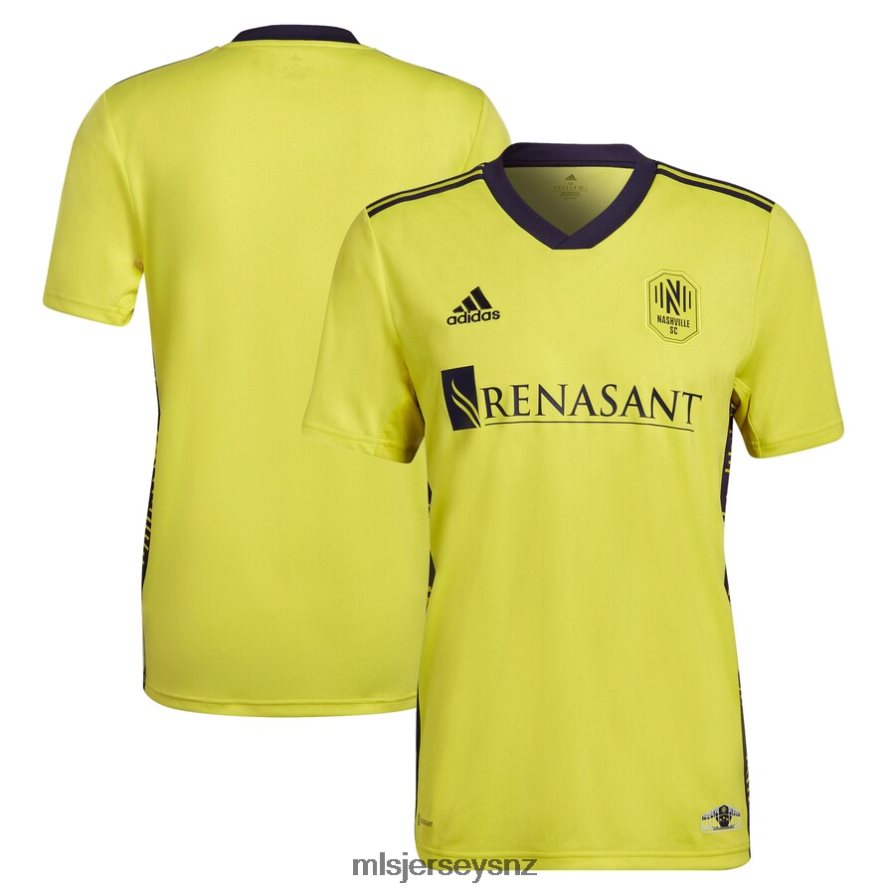 MLS Jerseys JerseyMen Nashville SC Adidas Yellow 2022 The Homecoming Kit Replica Blank Jersey VRX6RJ177