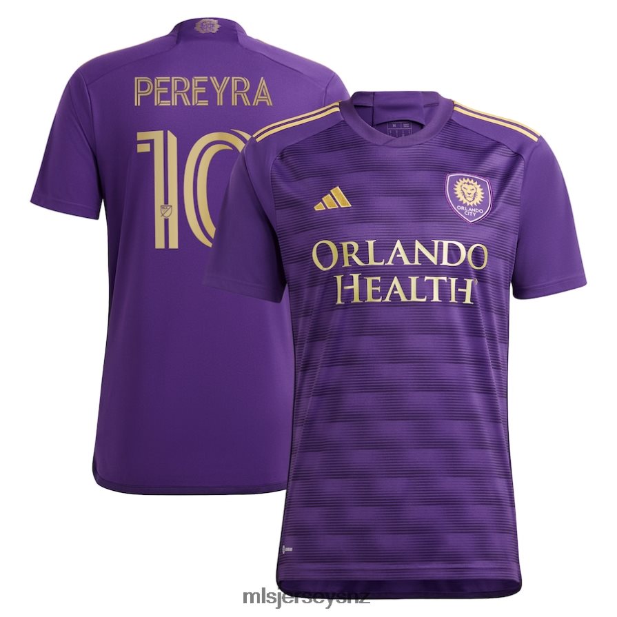 MLS Jerseys JerseyMen Orlando City SC Mauricio Pereyra Adidas Purple 2023 The Wall Kit Replica Player Jersey VRX6RJ899