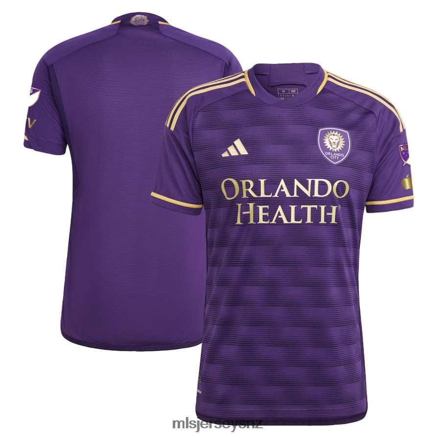 MLS Jerseys JerseyMen Orlando City SC Adidas Purple 2023 The Wall Kit Authentic Jersey VRX6RJ39