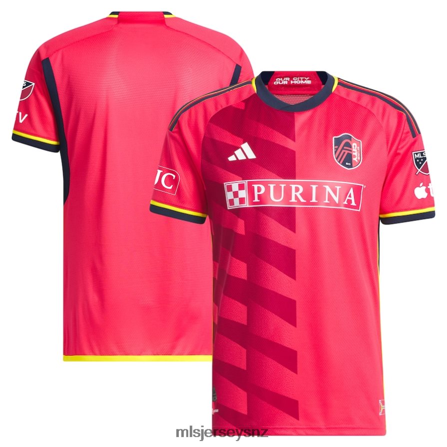 MLS Jerseys JerseyMen St. Louis City SC Adidas Red 2023 CITY Kit Authentic Jersey VRX6RJ1