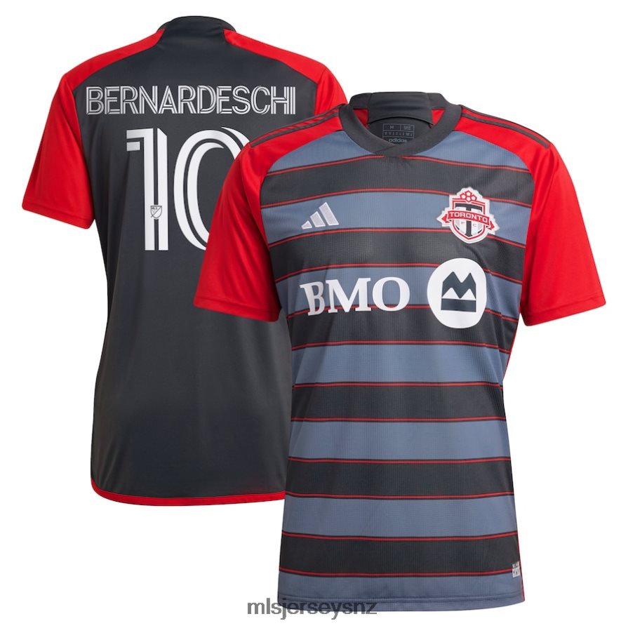 MLS Jerseys JerseyMen Toronto FC Federico Bernardeschi Adidas Gray 2023 Club Kit Replica Player Jersey VRX6RJ502