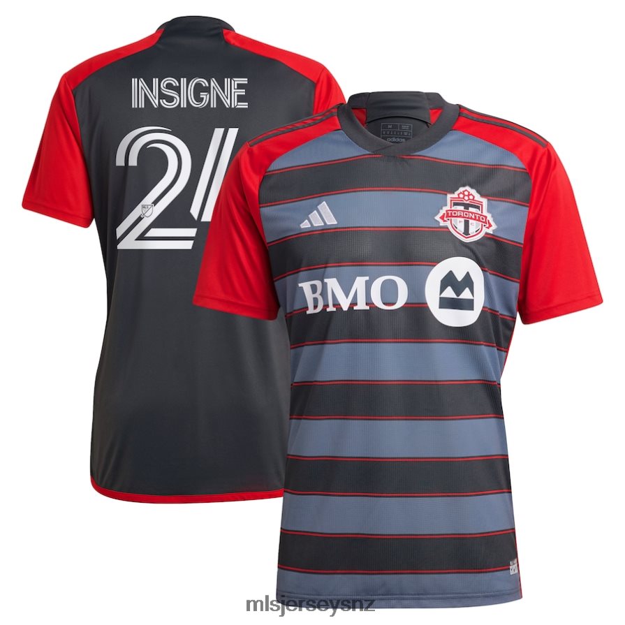 MLS Jerseys JerseyMen Toronto FC Lorenzo Insigne Adidas Gray 2023 Club Kit Replica Player Jersey VRX6RJ556