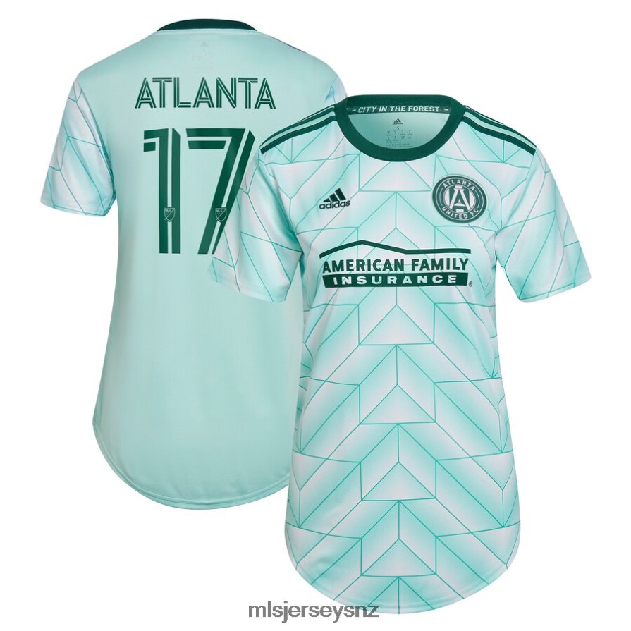 MLS Jerseys JerseyWomen Atlanta United FC Adidas Mint 2023 The Forest Kit Replica Player Jersey VRX6RJ676