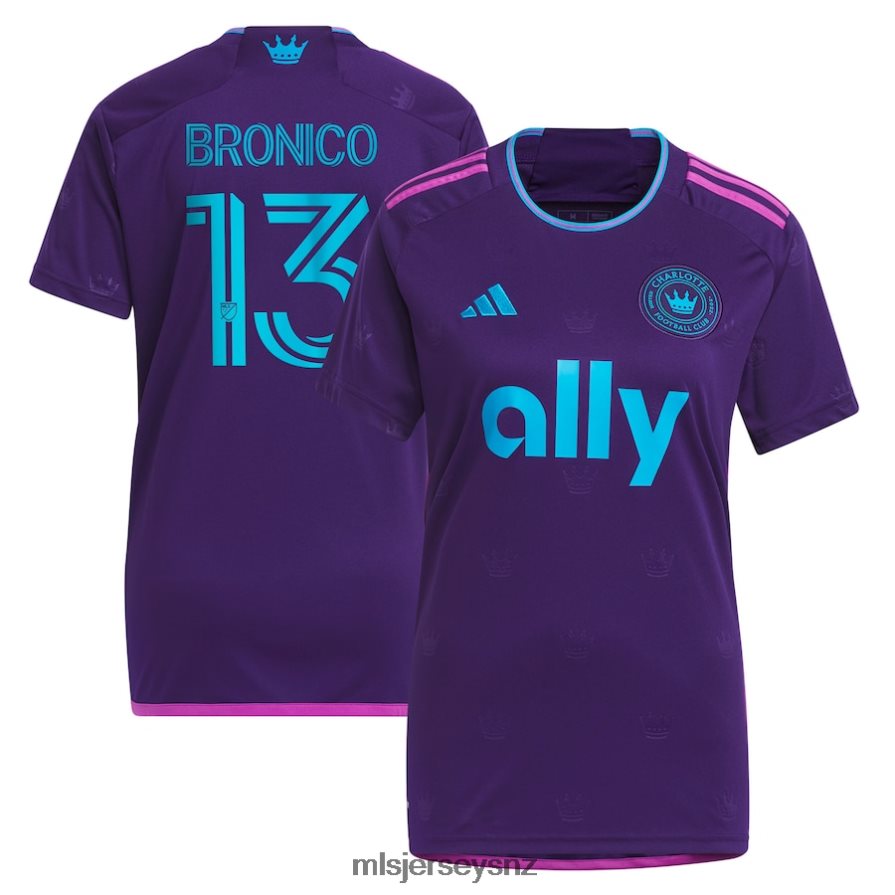 MLS Jerseys JerseyWomen Charlotte FC Brandt Bronico Adidas Purple 2023 Crown Jewel Kit Replica Jersey VRX6RJ1244