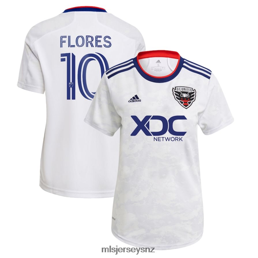 MLS Jerseys JerseyWomen D.C. United Edison Flores Adidas White 2022 The Marble Replica Player Jersey VRX6RJ1521