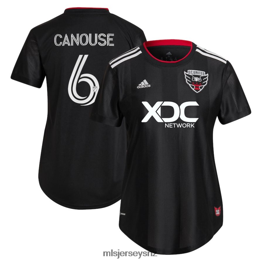 MLS Jerseys JerseyWomen D.C. United Russell Canouse Adidas Black 2022 Black and Red Kit Replica Player Jersey VRX6RJ1515