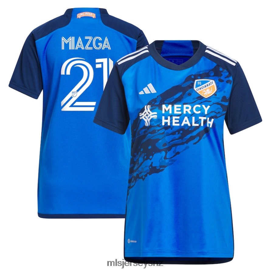 MLS Jerseys JerseyWomen FC Cincinnati Matt Miazga Adidas Blue 2023 River Kit Replica Jersey VRX6RJ1364