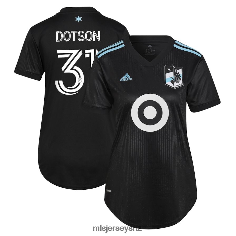 MLS Jerseys JerseyWomen Minnesota United FC Hassani Dotson Adidas Black 2022 Minnesota Night Kit Replica Player Jersey VRX6RJ1388