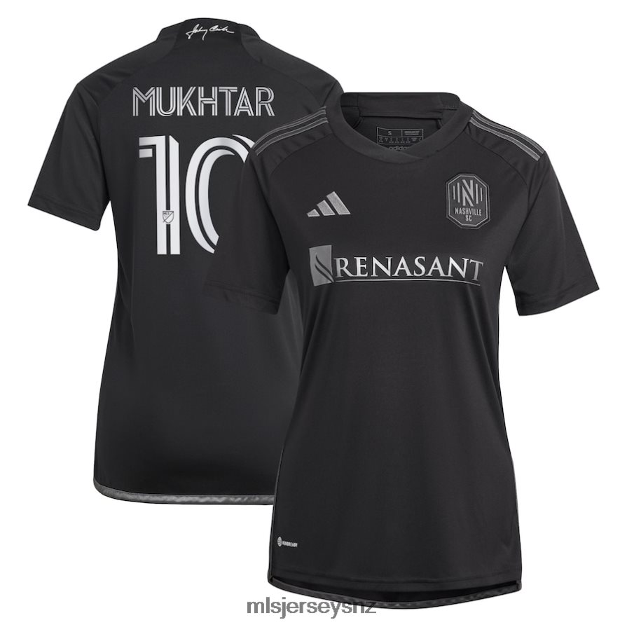 MLS Jerseys JerseyWomen Nashville SC Hany Mukhtar Adidas Black 2023 Man In Black Kit Replica Player Jersey VRX6RJ516