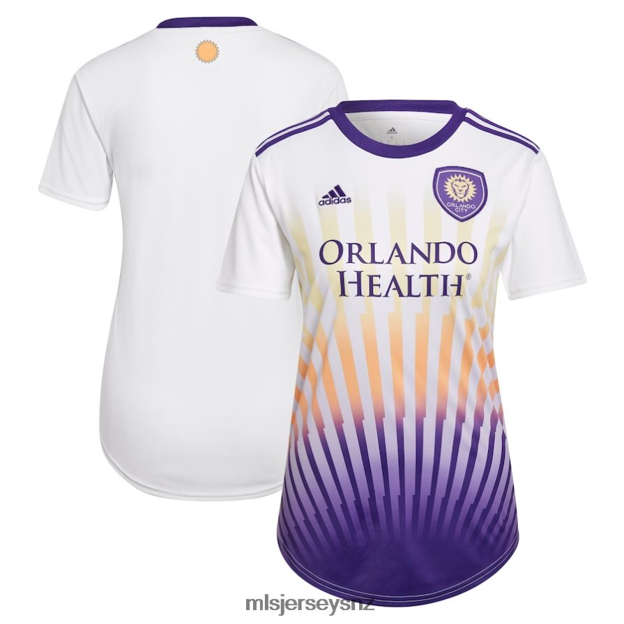 MLS Jerseys JerseyWomen Orlando City SC Adidas White 2022 The Sunshine Kit Replica Blank Jersey VRX6RJ1314