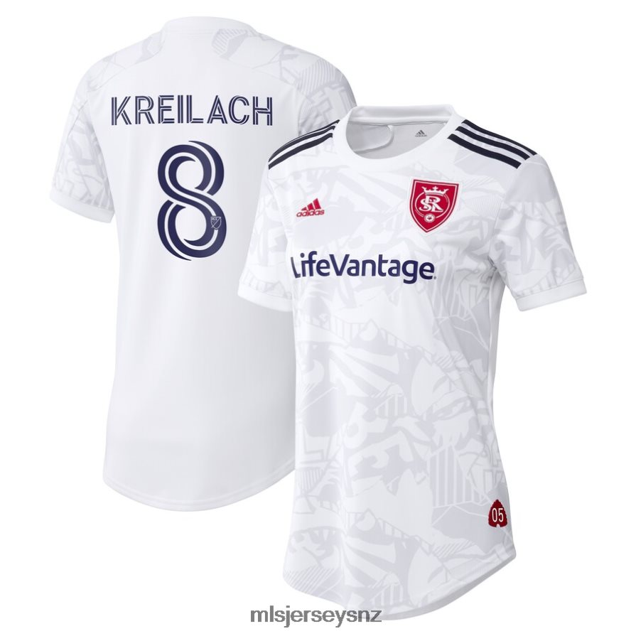 MLS Jerseys JerseyWomen Real Salt Lake Damir Kreilach Adidas White 2021 The Supporter's Secondary Replica Player Jersey VRX6RJ1412