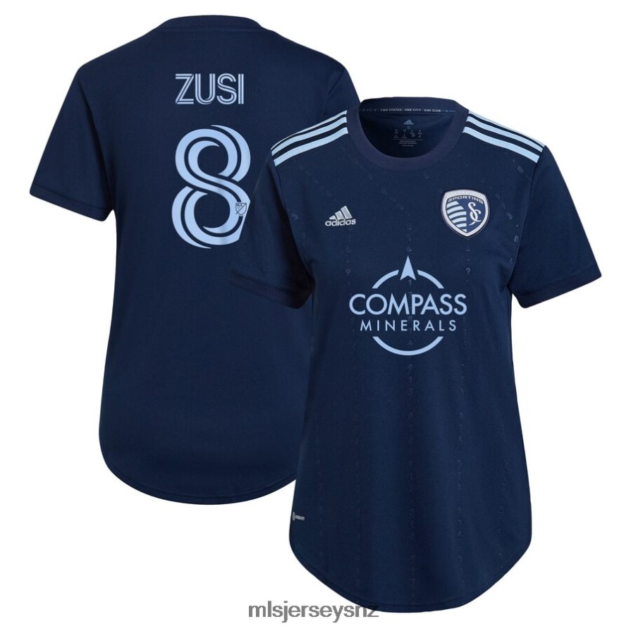 MLS Jerseys JerseyWomen Sporting Kansas City Graham Zusi Adidas Blue 2022 State Line 3.0 Replica Player Jersey VRX6RJ1010