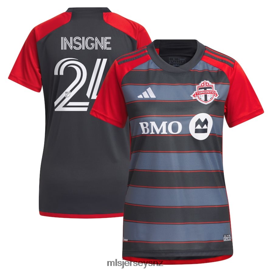 MLS Jerseys JerseyWomen Toronto FC Lorenzo Insigne Adidas Gray 2023 Club Kit Replica Player Jersey VRX6RJ943